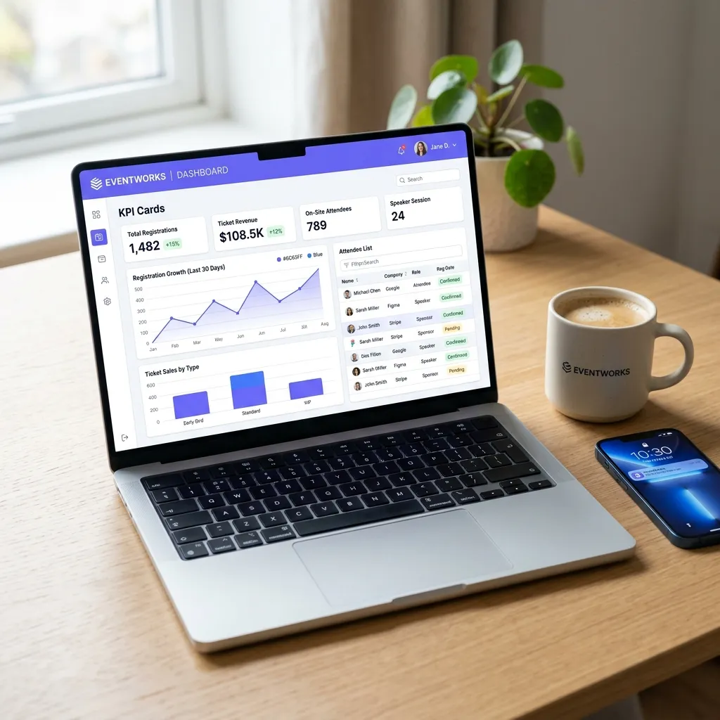 Dashboard di gestione eventi Ticketto